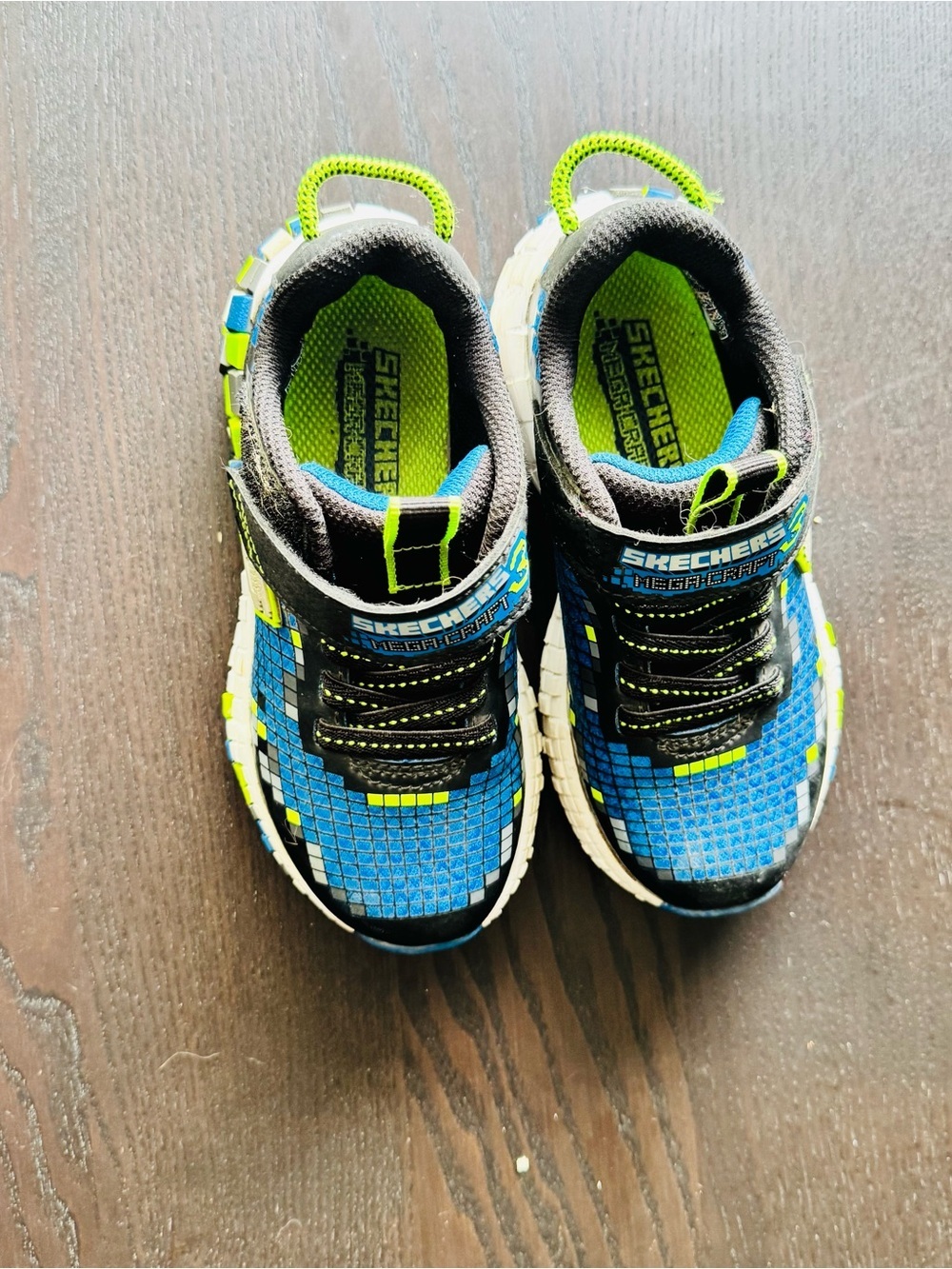 Skechers Kids Mega Craft 3 Blue & Neon Green Active Sneakers
